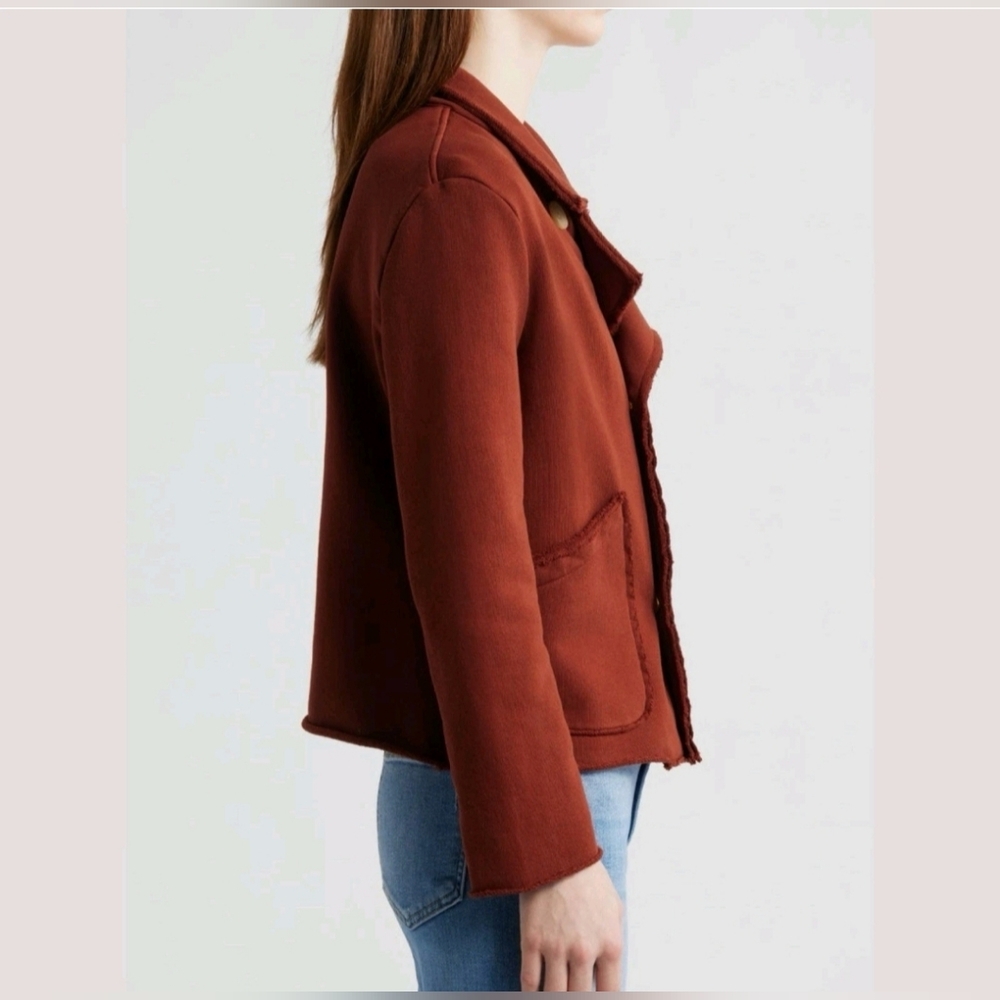 Frank & Eileen Mini Belfast Triple Fleece Peacoat In Spice Small $328 - Picture 3 of 9